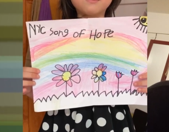 Drawing of NYC Song of hope