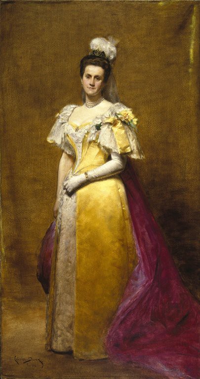 Oil portrait of Emily Warren Roebling by Carolus-Duran, 1896.
